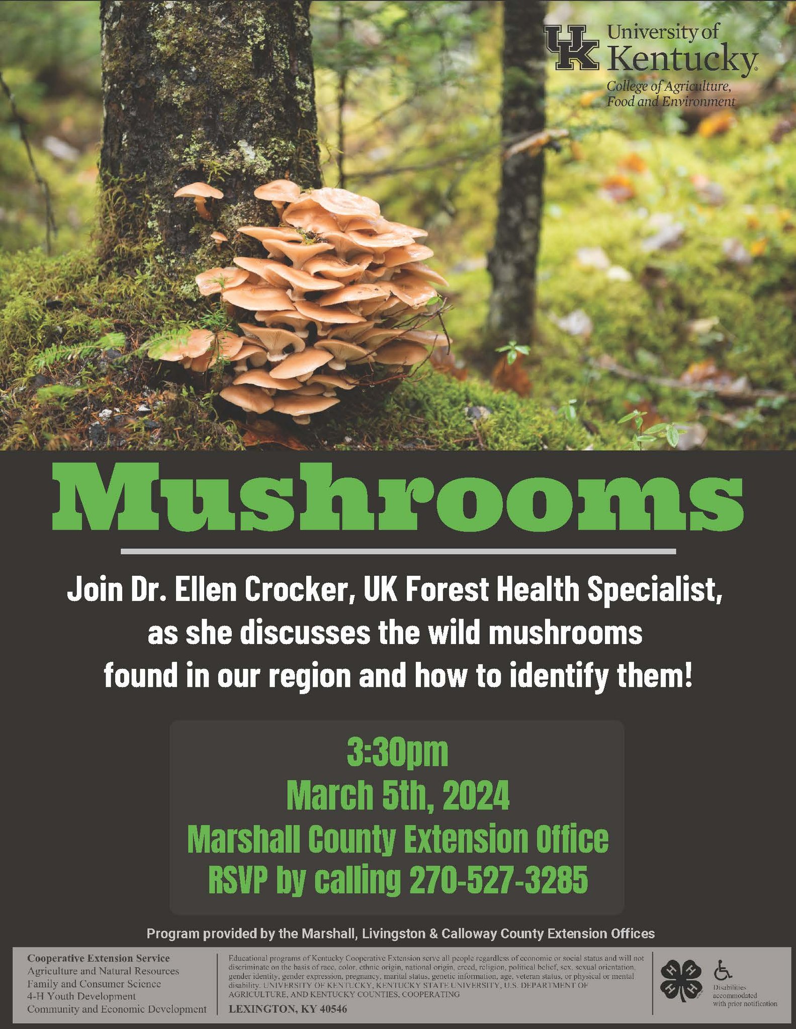 Mushroom Workshop Livingston County Extension Office